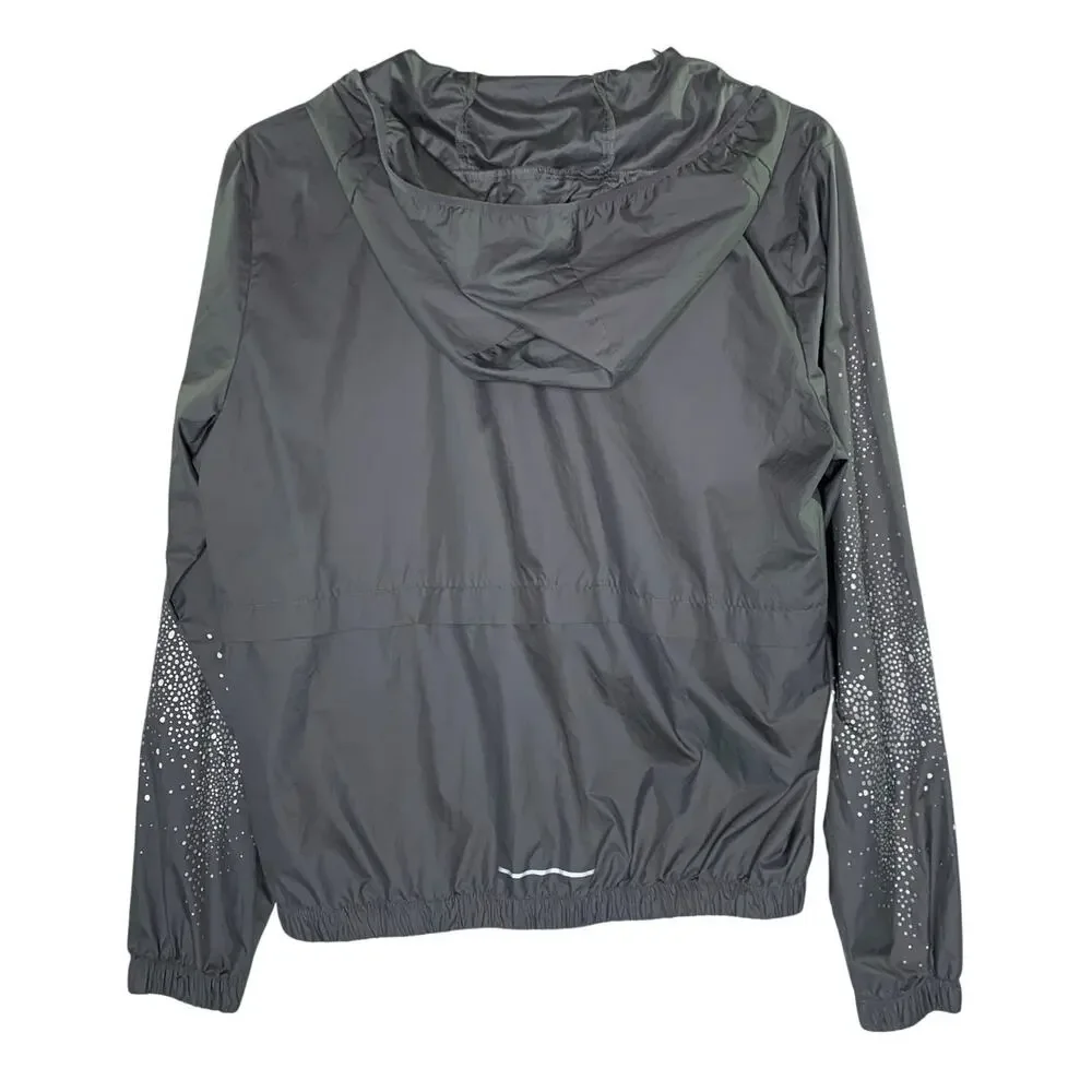 Nike Women's Essential Water Repellent Hooded Running Jacket M Gray Active